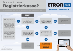 Brauche ich eine Registrierkasse? Flowchart ETRON onR